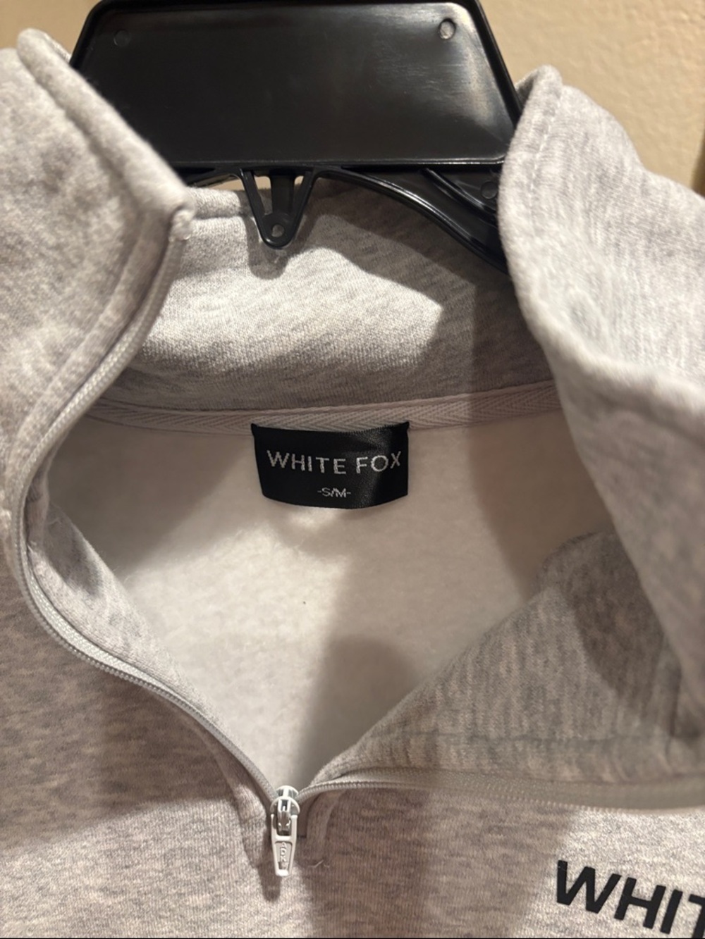 Wildfox Light Grey Marle Half-Zip Sweatshirt - Picture 6 of 13